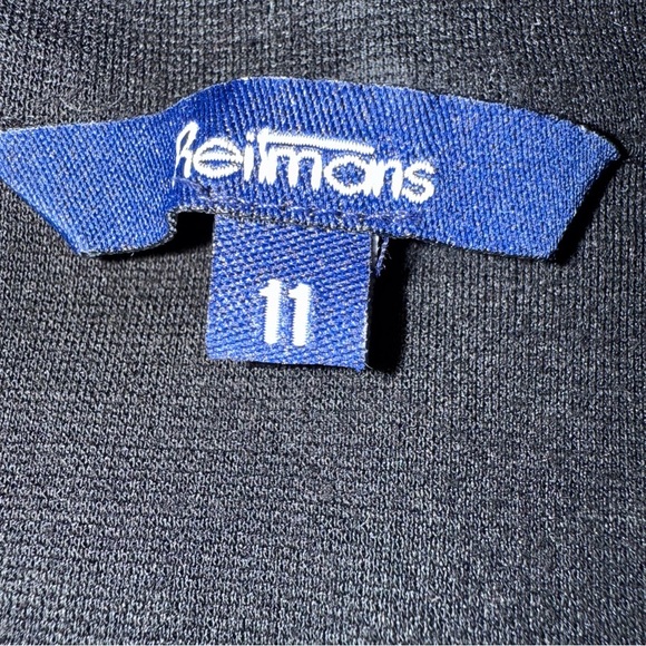 Reitmans Black Pea Coat with 3/4 Sleeves Feminine Classic Women's - Picture 9 of 9